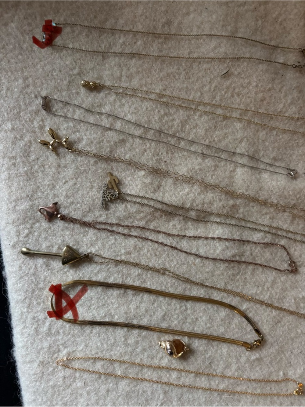 Gold and Rose Gold Mixed Metal Pendant Necklace Set - Women Jewelry